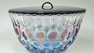 水崎長寿 義山切子 水指 （ガラス水指）「茶道具・ 水指」【真作